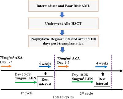 Azacitidine and lenalidomide combination: a novel relapse prophylaxis regimen after allogeneic hematopoietic stem-cell transplantation in patients with acute myeloid leukemia